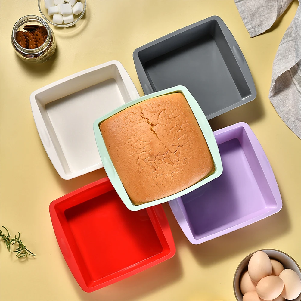 Kitchen Gadgets Oxo - 1/4Pcs Silicone Square Cake Mold Easy