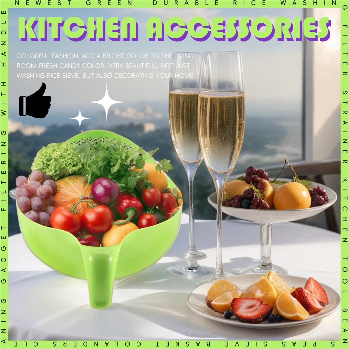 Kitchen Gadgets Rice Filter - ABZT Rice Washing Filter Strainer Kitchen