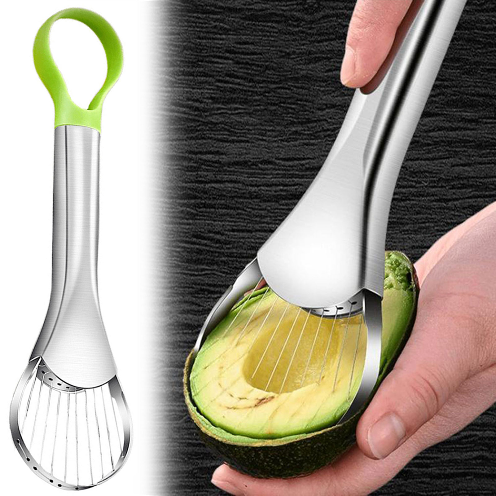 Avocado Slicer Tool - Avocado Knife Gadget,Stainless Steel Cutters Kitchen