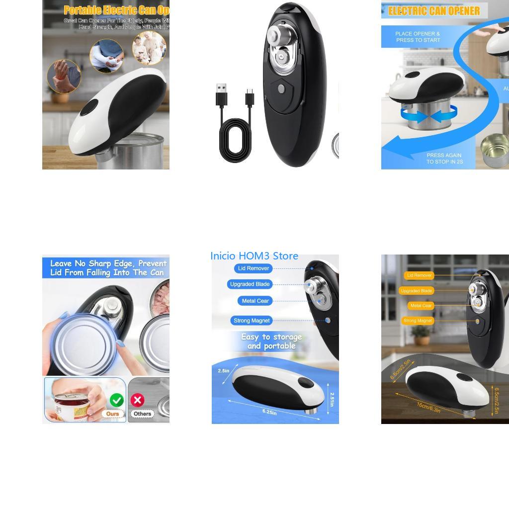 Electric Can Opener - A5YD No Sharply Edges Handheld Jar