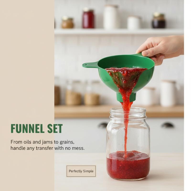 Kitchen Gadgets Popular - 2pcs/set High-end Wide Mouth Funnel Plastic
