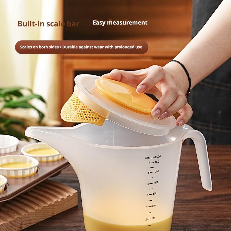 Kitchen Gadgets Rice Filter - Multifunctional Egg Separator Cup with Measurement