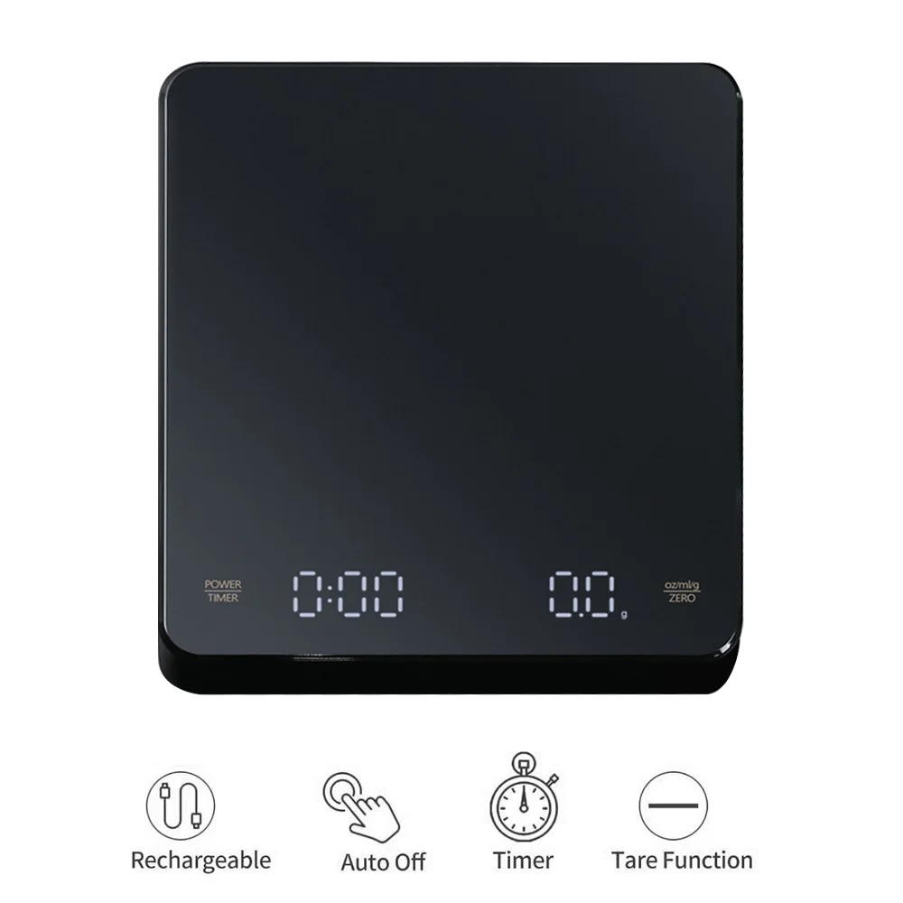 Kitchen Timer Digital - Digital Coffee Scale with Timer LED