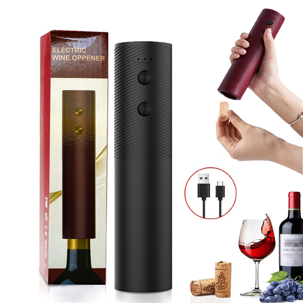 Electric Can Opener - Electric Wine Bottle Opener Automatic Red