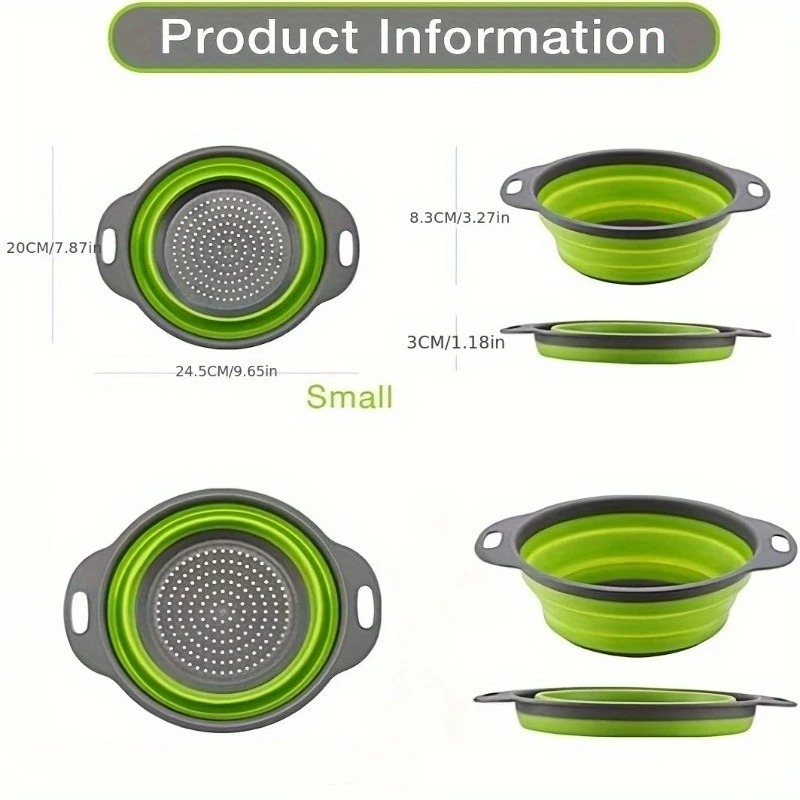1/2pcs Collapsible Silicone Co - огляд і ціна Kitchen Gadgets Store