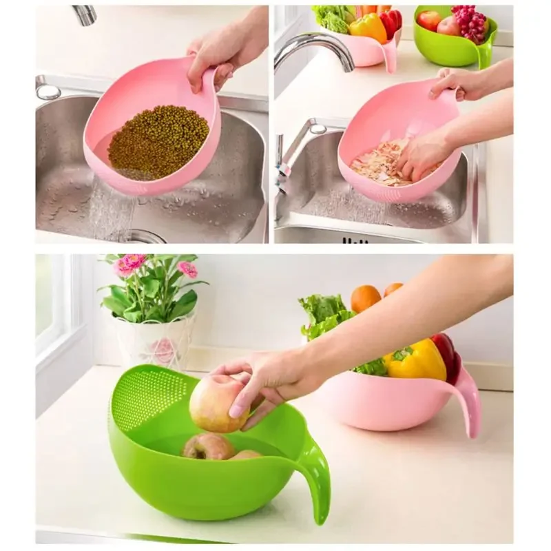 Fruit Vegetable Bowl Drainer C - огляд і ціна Kitchen Gadgets Rice Filter