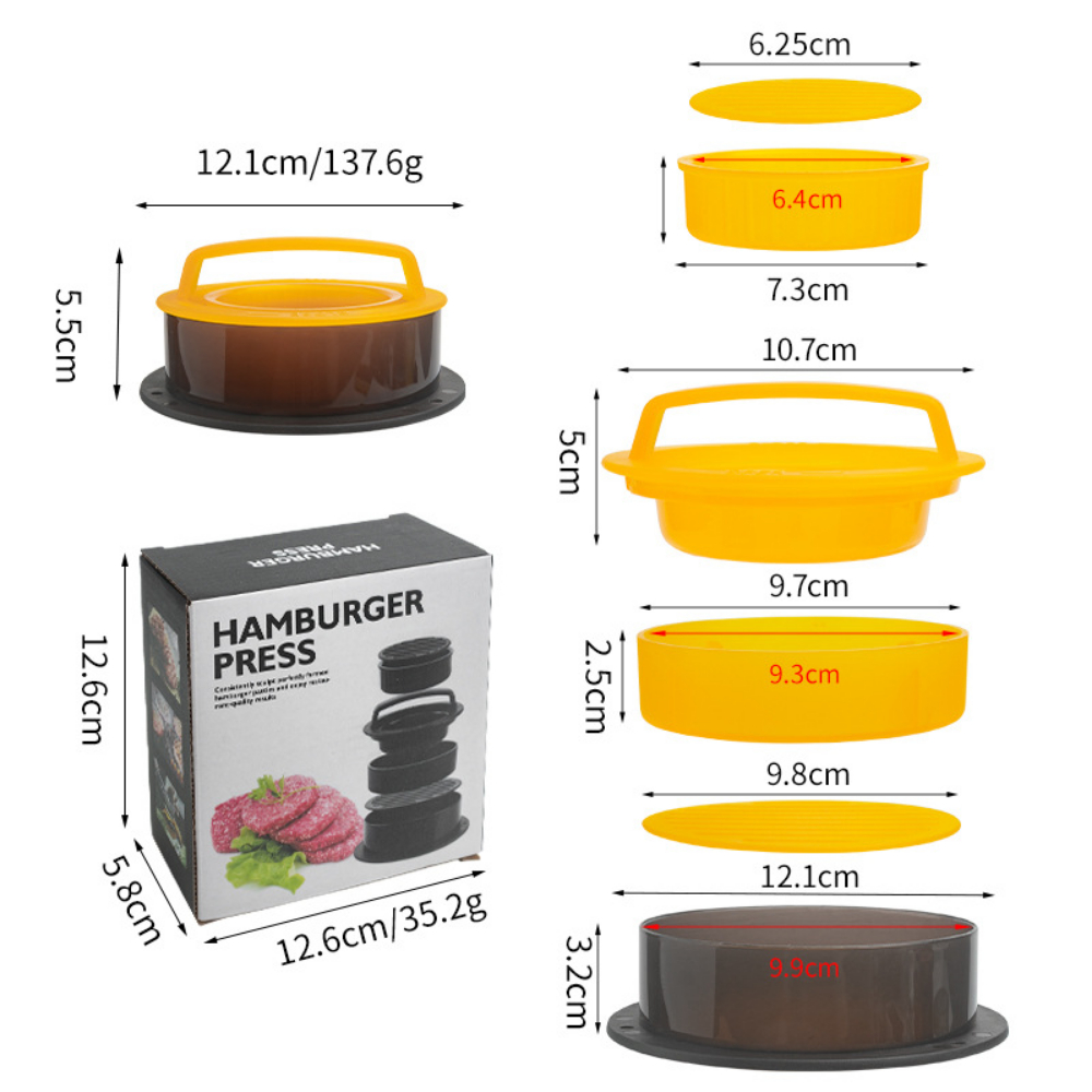 Round Hamburger Burger Press B - огляд і ціна Kitchen Helper Gadgets