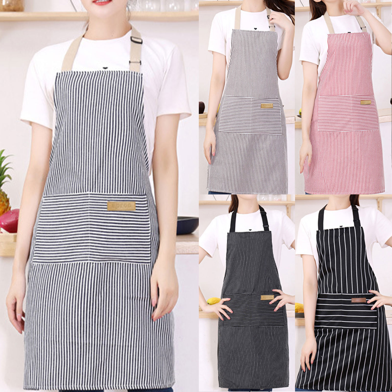 Striped Bib Apron For Men Wome - огляд і ціна Kitchen Helper Gadgets