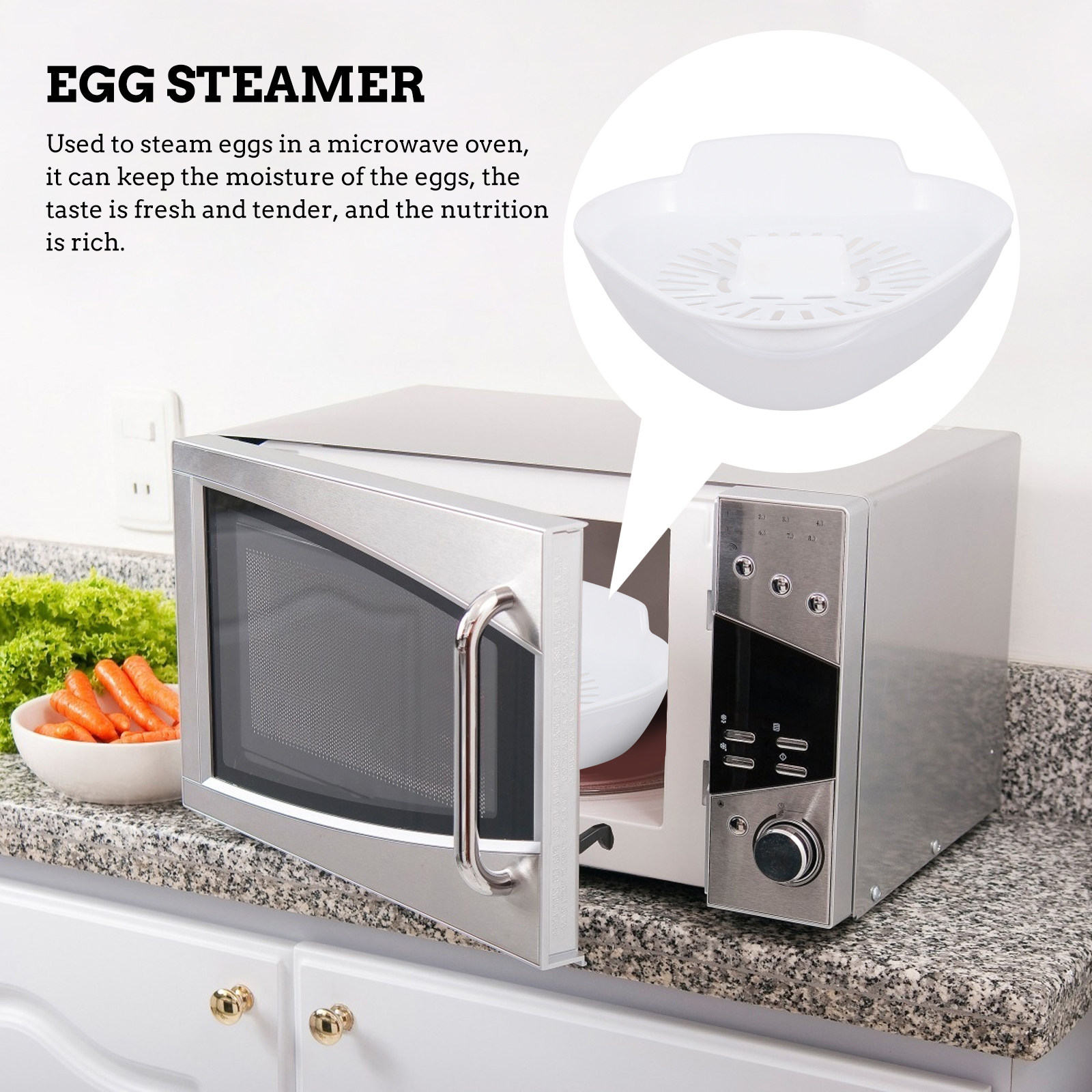 1Pcs Egg Steamer Microwave Ove - огляд і ціна Kitchen Gadgets Store